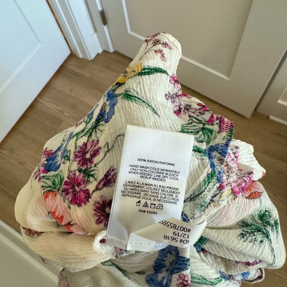 Express Floral White Maxi Dress XS - Picture 3 of 6